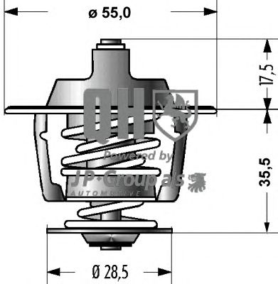 JP GROUP 4114600719 -  Термостат, охлаждающая жидкость
